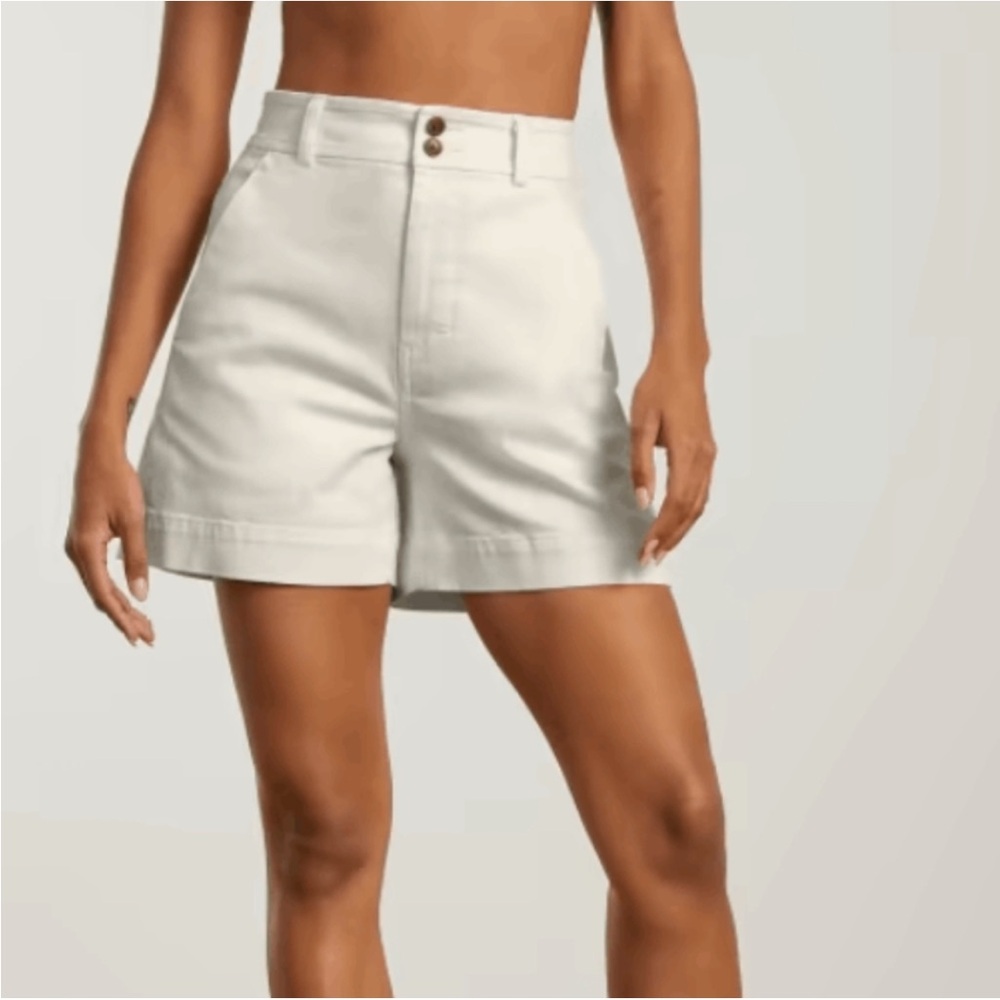 Everlane Way-High Twill Shorts